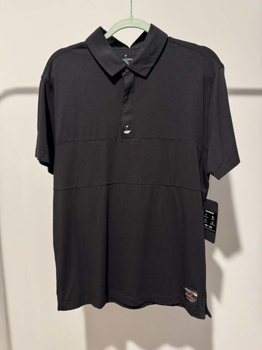 Fabletics Golf Polo Men's Medium Black Eagle Edition Performance NWT $70